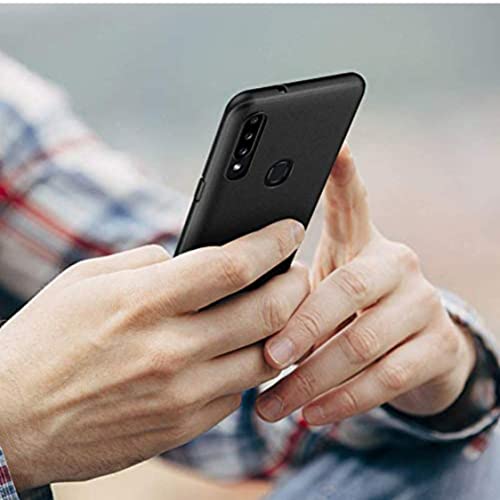 Image of Mobile Back Cover Case for Samsung Galaxy A20S (SM-A207F /DS) (Silicone Case|CameraProtection|Black SC1510)