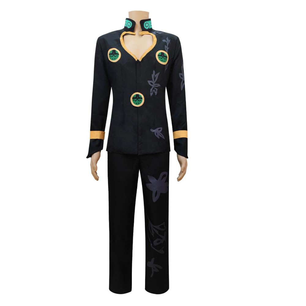 Zhongkaihua JJBA Kira Yoshikage Cosplay Anime Uniform Purple Suit Tie Role Play Outfits Set Role Play Halloween Carnival Party for Fans