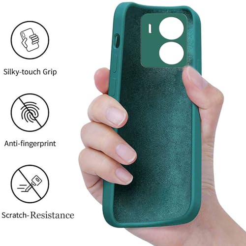 Image of A rtistque Back Cover Case for Vivo T2X / Y56 / Y16 with Camera Protection | Shockproof TPU | Stylish Protective Design | Slim Fit | Ultra Matte | Vivo T2X / Y56 / Y16 Back Cover - Green