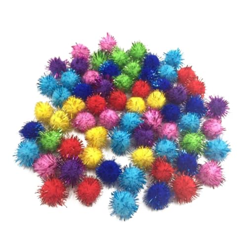 PLAFOPE 200stücke Lametta-pom-pom-Kugeln Lametta-Kugeln Funkelnde...