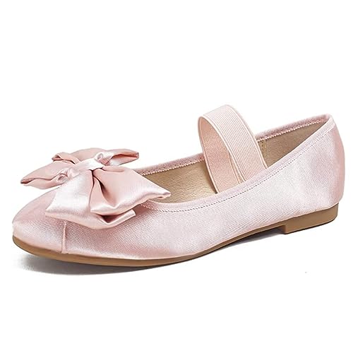 JOEupin Women's Pink Ballet Flats with Bow...
