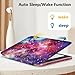 E NET-CASE Case for All-New 2024 Released & Kindle Colorsoft (2025) 7 inch Ebook Electronic Reader,Clear Back Shell Durable PU Leather Cover with Auto Sleep Wake,Milky Way Galaxy