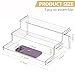 Acrylic Risers Display Stand, 3 Tier Cupcake Holder, Clear Perfume Organizer Stand, Display Shelf for Figures and Collection, Dessert Shelves for Party, Display Risers for Decoration and Organizer