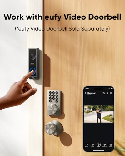 Image of eufy Security Smart Lock C30, Keyless Entry Door Lock, Built-in WiFi Keypad Deadbolt for Front Door, No Bridge Required, Easy Installation, App Remote Control, Reliable Power, BHMA Grade 3, Nickel