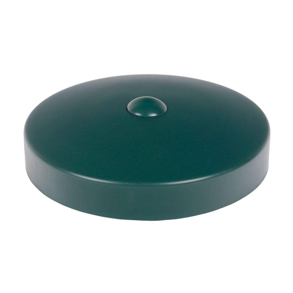 Poteau rond 101 mm capuchon vert plastique pour tube et piquet de clôture