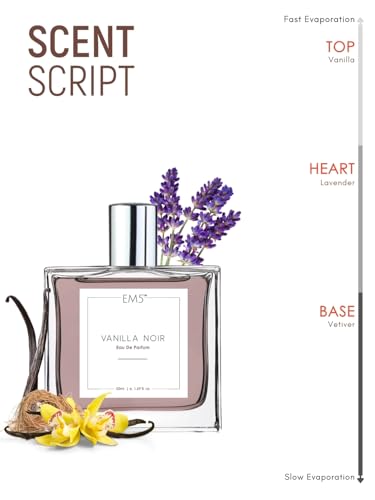 Image of EM5 Vanilla Noir Unisex Perfume | Vanilla Aromatic Woody Powdery Fragrance | Eau de Parfum Spray | Strong & Long Lasting Scent | Luxury Gift for Him & Her | 50ml