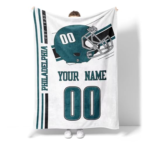 Image of Philadelphia Throw Blanket Custom Name and Number Personalized Gifts for Men and Women