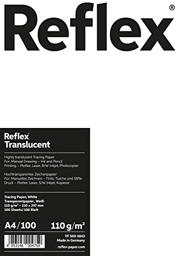 Papel de calco translúcido A4 de 110g para manualidades y álbumes creativos