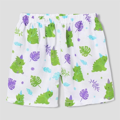 Image of The Boo Boo Club Muslin Jhabla and Short Set 100% GOTS Certified Organic Cotton | Sleeveless Button Vest | Summer Wear Set