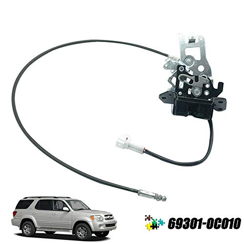 931-861 For Toyota Sequoia Lift Gate Lock Latch 69301-0C010 Power Door Lock Actuator 693010C010 Back Lock Sub-Assembly Door Lock Actuator with Cable Assembly 64680-0C010 Fits Toyota Sequoia 2001-2007