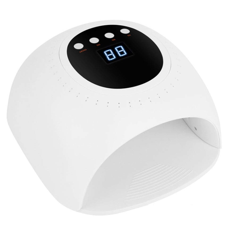 LKLNKVL Manicure lamp, 60W Cordless Gel Nail Lamp,Rechargeable LED Dryer Pro Polish Wireless Portable Curing Light for Fingernail and Toenail(White)