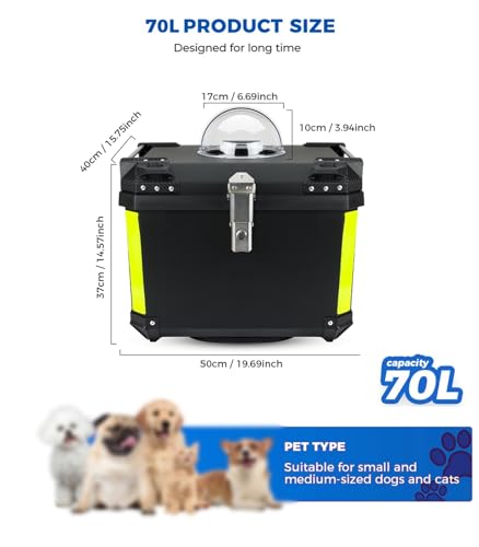 Rangement universel pour casque moto 65 L sécurisé pour trail