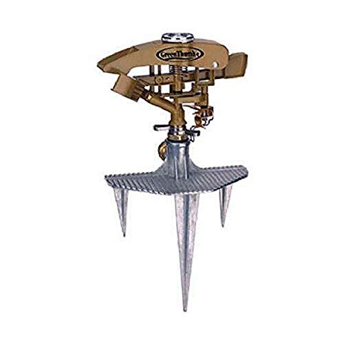 Green Thumb 8,500 Sq Ft 106 Ft Diameter Coverage Solid Metal Sprinkler with Extra Large Water Jet, Trip Levers with Reversing Full Circle Setting