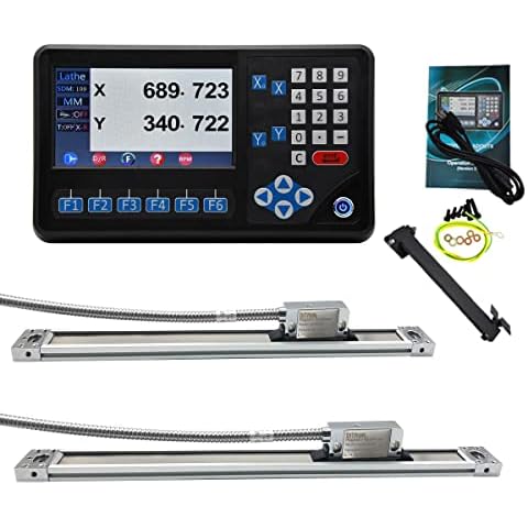 Ditron DRO Set For Bridgeport Milling Machine 9" x 42" Table,2Axis Digital Readout Display Console, 12''x30'' Precision Magnetic Scale, High Accuracy,IP67 Water-proof,Anti-oil,Dust-Resistant,Fast Ship Cover