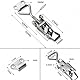 2 Stück Spannverschluss Edelstahl Set, Spannverschlüsse M4 Kniehebelspanner, Kistenverschluss Rostfrei, Verstellbar Hebelverschluss, Abschließbar Kistenverschluss, Kappenschloss für Schrank Tür Kisten