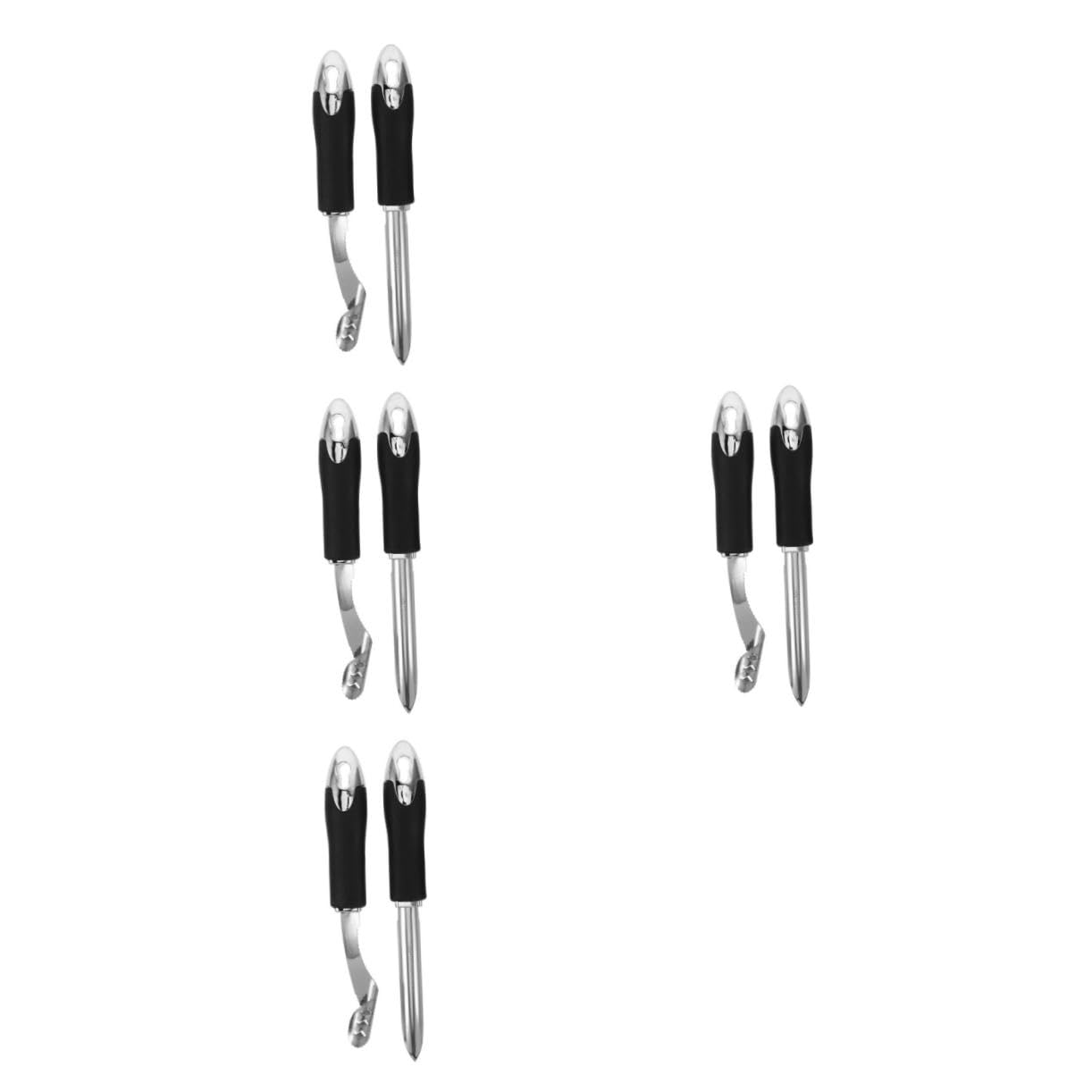GALPADA Extractor De Núcleos Inoxidable Para Pimientos Y Verduras De Herramienta Descorazonadora Para Cocina Diseño Y Serrados Para Uso Rápido Y Práctico 2 Piezas X 4