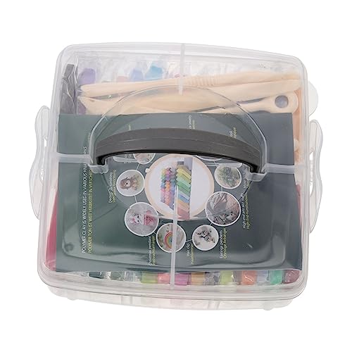 OSALADI Handmade Clay Craft Kit 100g Oven Bake Clay 50pcs Sculpting Tools for Earring Keychain Phone Strap Making