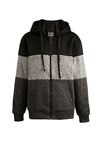 Image of Gary Com Heavyweight Sherpa Hoodies for Men, Thick Fleece Lined Full Zip Up Winter Warm Sweatshirts Work Jackets