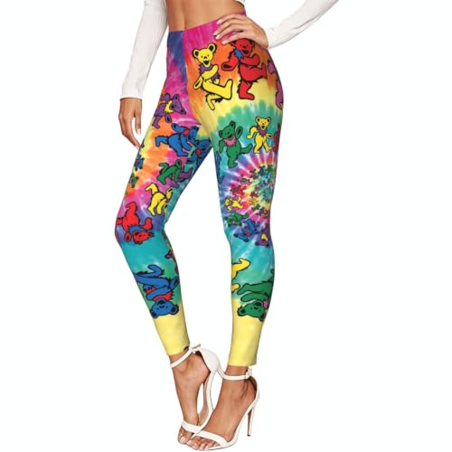 Leggings de compresión con osos de Acción de Gracias para fitness de mujer