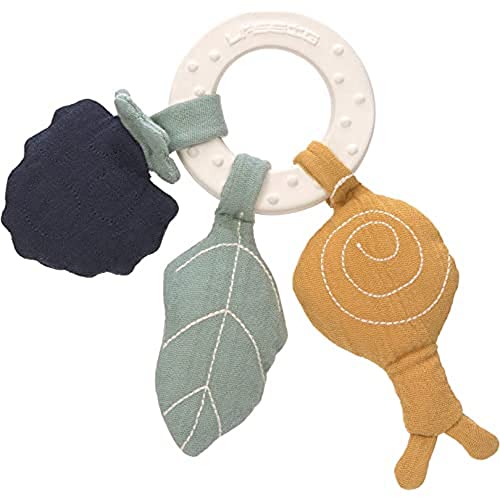 LÄSSIG Teething ring natural rubber and organic cotton/Teether 