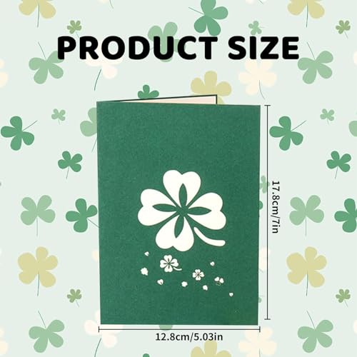Pop Up 3d Grußkarten Karte Glücksklee Klapp,Popup Geburtstag,Gute Besserung,Genesungskarte,Glück Pop-Up Geburtstags-Karte Viel Geburtstagskarte Handgemachte,GlüCkwunschkarte für Neujahr,Danke Alles