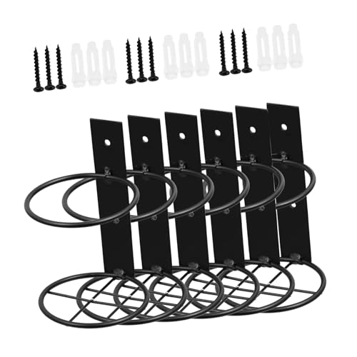 Soporte para botellas de vino de pared 6 piezas miniatura 1