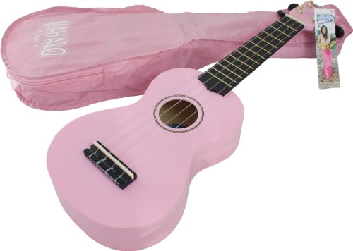 Mahalo STN2011-PK Ukulélé rose avec housse - Les Beatles, Paul McCartney, John Lennon, RIngo Starr, George Harrison Mahalo STN2011-PK Ukulélé rose avec housse