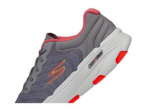 Skechers Women's GO Run 7.0-Driven Sneaker, Grey/Coral, 6.5