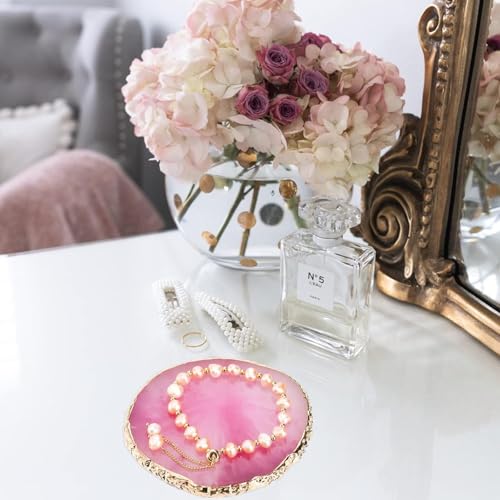 Image of NAILWIND Resin Stone Nail Art Palette, Nail Mixing Palette with Diamond Base, Nail Art Cosmetic Mixing Palette Color Mixing Pigment Polish Holder Nail Art Painting Gel Palette Round Mix - 1 pcs