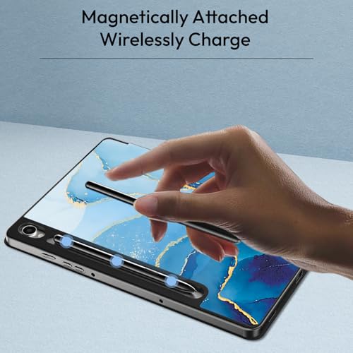 Image of Robustrion Cover for Samsung Galaxy Tab S10 Lite 10.9 inch / Tab S9 FE /Tab S10 FE /Tab S9 11 inch with [S Pen Holder],Flip Case for Samsung Tab S10 Lite /S10 /S9 FE Tablet Cover [Auto Sleep Wake] - Marble Blue