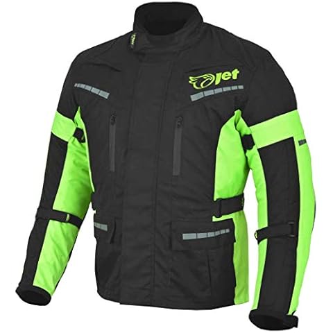 JET Chaqueta Moto Hombre Textil Impermeable con Armadura Cover