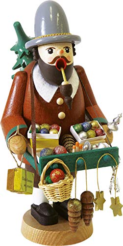 Richard Glässer German Incense Smoker Ornament Salesman - 7 inch - 18 cm - Authentic German Erzgebirge Smokers