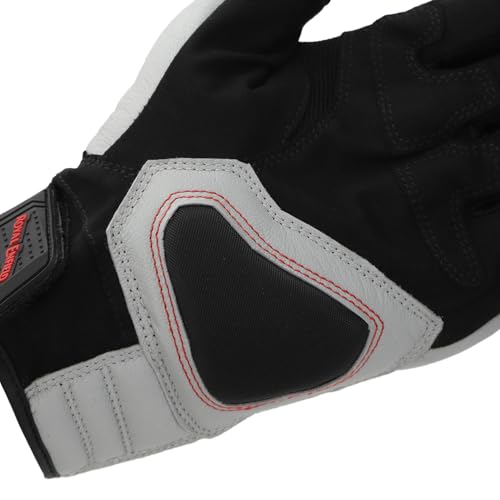 Image of Royal Enfield PHOENIX GLOVES | Leather & Microsuede Hybrid | TPR Knuckle Protection | Perforated Ventilation | Touchscreen Ready | Reinforced Palm Grip | Neoprene Anti-Chafing Cuff BLACK S