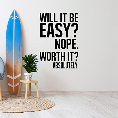 Wallency Motivational Wall Decal - Gym Wall Decal - Inspirational Quote Wall Art Vinyl Decal - Removable Vinyl Sticker - Black- Made In The Usa (Large - 35" X 50") #TOP11