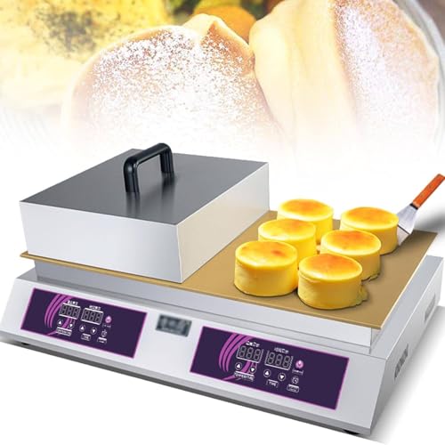 DPLXQPP Commercial French Souffle Maker,All-Copper Grill Souffle Maker with Stainless Steel Cover for Restaurant,Bakery,Dessert Shop,B-110V