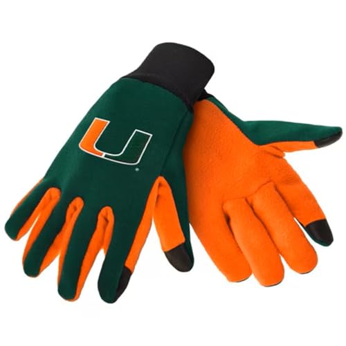 FOCO Forever Collectibles Miami Hurricanes Color Texting Gloves
