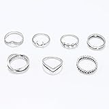 Tamaño de los anillos plateados: entre 1,5 y 1,8 cm de diámetro. Consulta la imagen para más detalles. Ideales para mujeres y niñas.