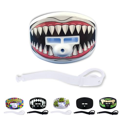 DAMAGE CONTROL Pacifier Mouthpiece – Football Mouthguard with Helmet Strap, Protects Teeth, Jaw &...