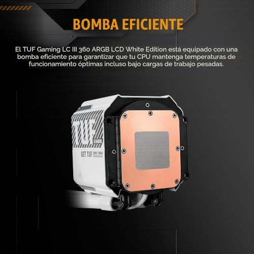 ASUS TUF Gaming LC III 360 ARGB White kit refrigeración líquida AiO con tubos de 400 mm para CPU 3