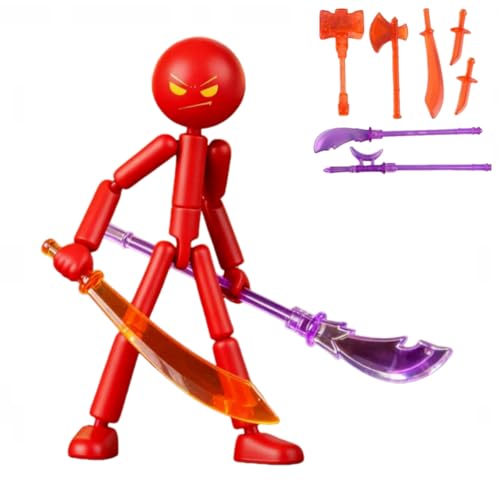 QWYEIQ Collectable Action Figures Set With 7 Weapons, Stop Motion Figures, Multi-Jointed Movable Robot, Full Body Mechanical Doll Birthday Gifts for Kids, Unfinished Product, Requires Self-Assembly