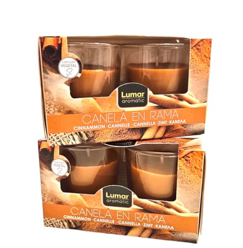 Canela en Rama celay, Vaso Vela PERFUMADA Canela, 2 Pack de 2 und Canela, Vela aromática de canela vela Perfumada Canela en Rama