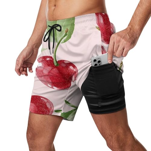 Pantalones cortos de playa con estampado de cerezas ideales para tus tardes de piscina 2