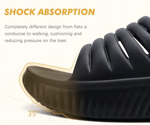 GPOS Womens Recovery Slides Sandals with Orthotic Plantar Fasciitis Relief Comfortable Athletic ladies Sandals with Thick Cushion Sole for Indoor Outdoor3