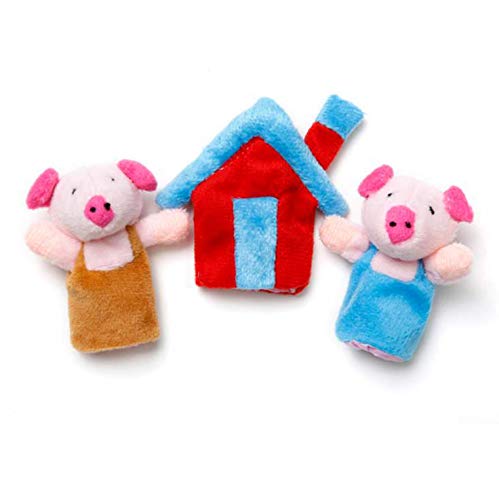 LHKJ 8 Stücke Schwein Fingerpuppen Set,Tiere Lernen Handpuppe Fingerpuppen für Baby und Kleinkinder