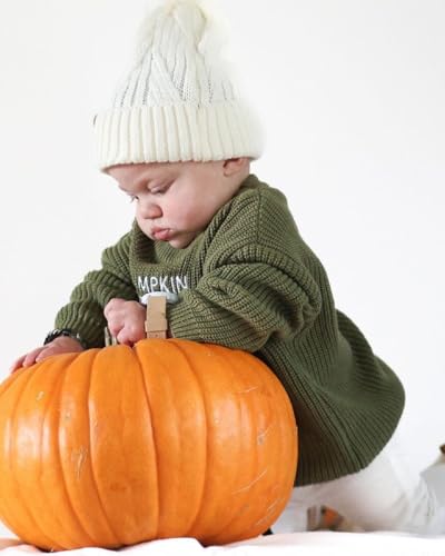 0-5T Toddler Baby Boy Halloween Outfit Pumpkin Knit Sweater Baby Boy Winter Long Sleeve Sweatshirt Top3