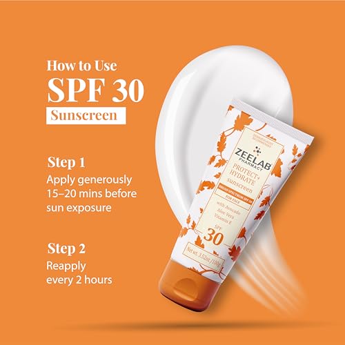 Image of Zeelab Sunscreen Lotion SPF 30 (100ml) | Broad Spectrum UVA /UVB Protection | Lightweight, Non-Greasy Daily Sun Protection | Prevents Sunburn, Dark Spots & Premature Ageing For All Skin Types | Pack Of 2