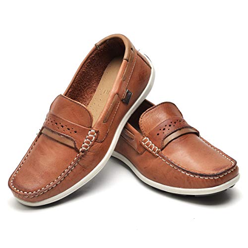Mocassim Infantojunvenil Couro Legítimo Soft Bertioga Império Kids - Bg-7651 - Telha (35)