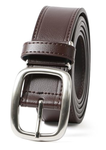 [Arnold Palmer] [アーノルドパーマー] ベルト メンズ 牛革 レザー 革 カジュアル ピン バックル 中一ピン ブランド ロゴ 刻印 35mm 110cm ダークブラウン F