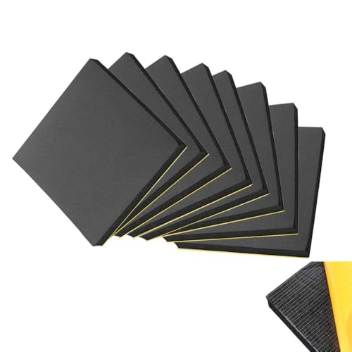 8Pcs Foam Sheets Self Adhesive - 20mm Thick- 150mm x150mm,Floor Protector Pads,Furniture Pads Non-Slip,Thick Closed Cell Foam Neoprene Rubber Sheets Pads Insulation Anti Vibratio