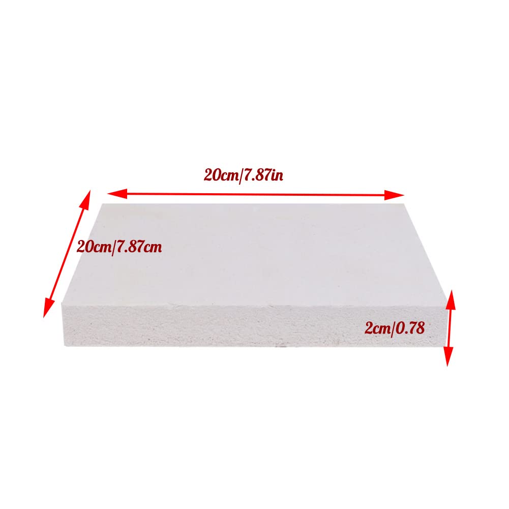 Tablero De Aislamiento De Fibra Cerámica - 2300F Aislamiento Térmico para Chimenea, Forja, Horno De Pizza - 200 * 200 * 20mm